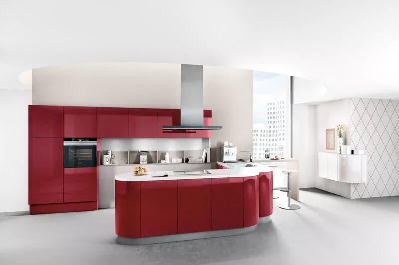 Atelier Küchen & Hausgeräte - Premium - Häcker - rot glänzend